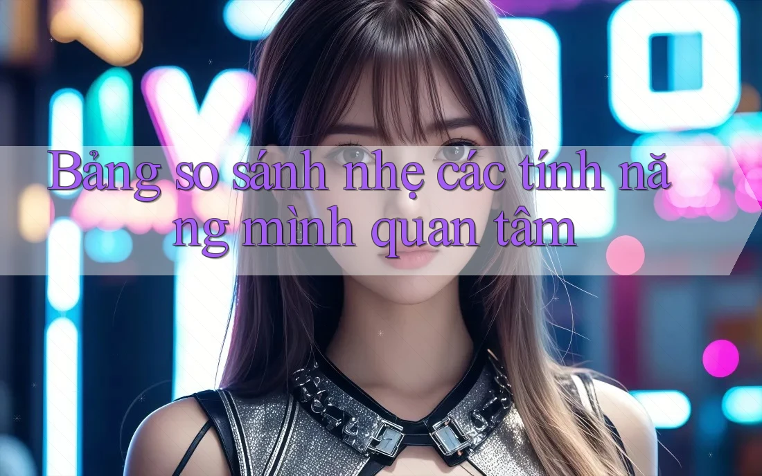 Bảng so sánh nhẹ các tính năng mình quan tâm