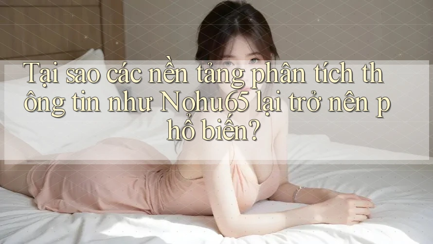 Tại sao các nền tảng phân tích thông tin như Nohu65 lại trở nên phổ biến?
