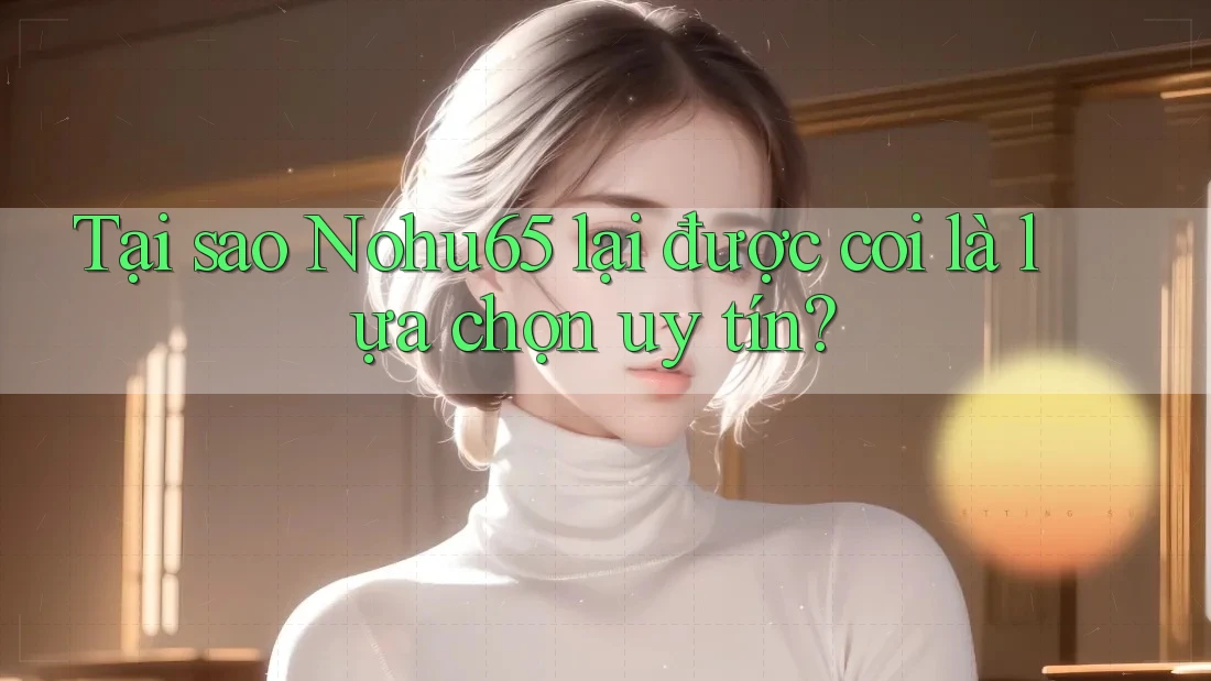 Tại sao Nohu65 lại được coi là lựa chọn uy tín?
